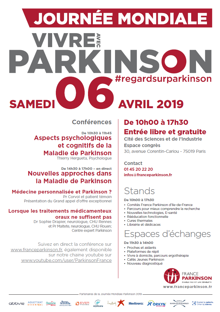 Affiche journée mondiale Parkinson 2019