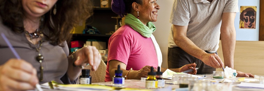 Atelier de peinture de la Fondation Oeuvre de la Croix Saint-Simon